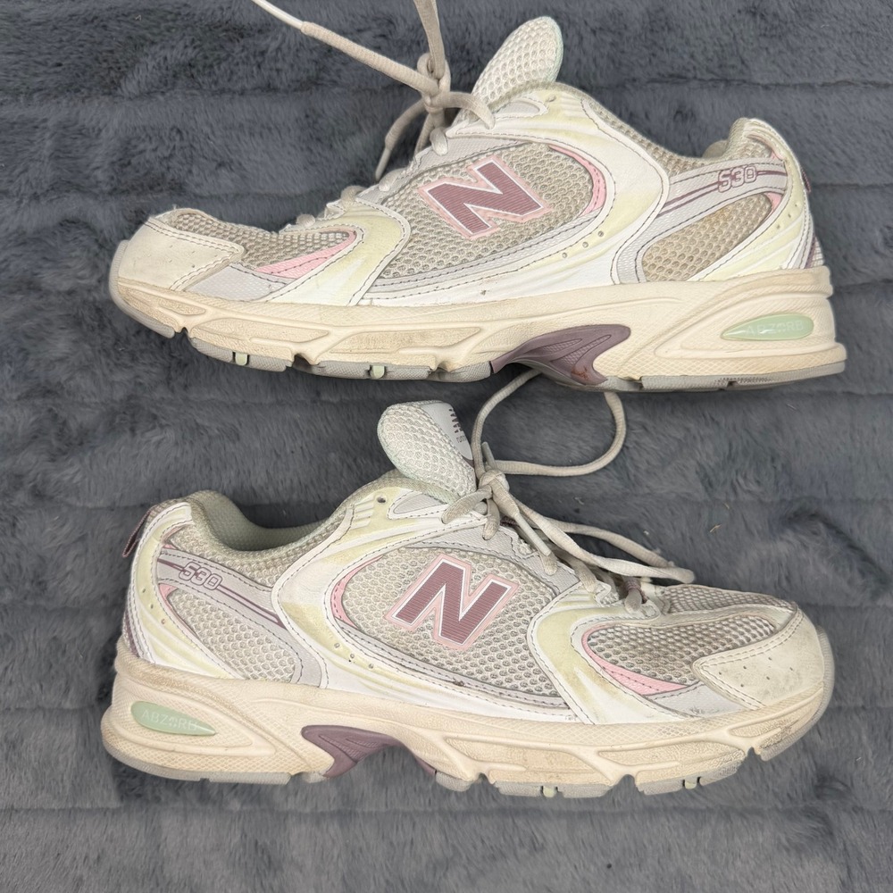 New Balance 530 Cream Pink Retro Running Shoes U530NEB Mens 8 Womens 9.5